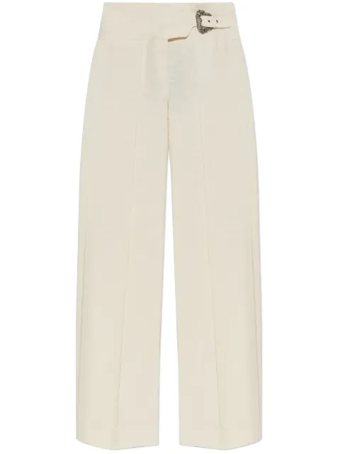 Versace Jeans Couture baroque buckle trousers White 78HAA104N0439