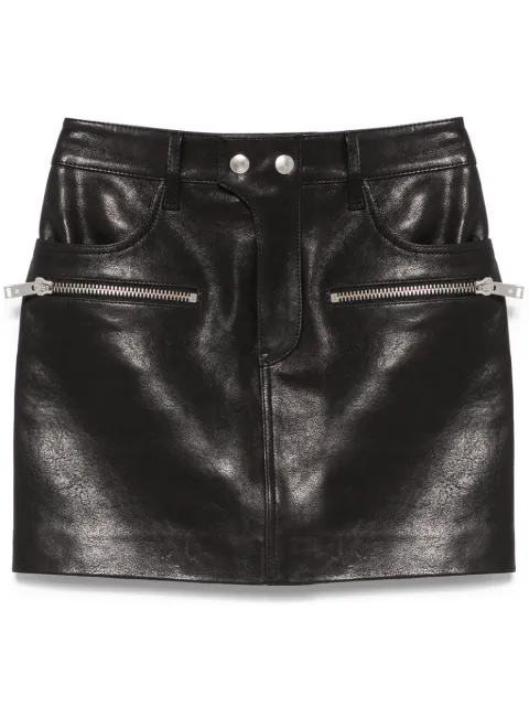 ANINE BING Steel mini skirt Black A0410752BLK26