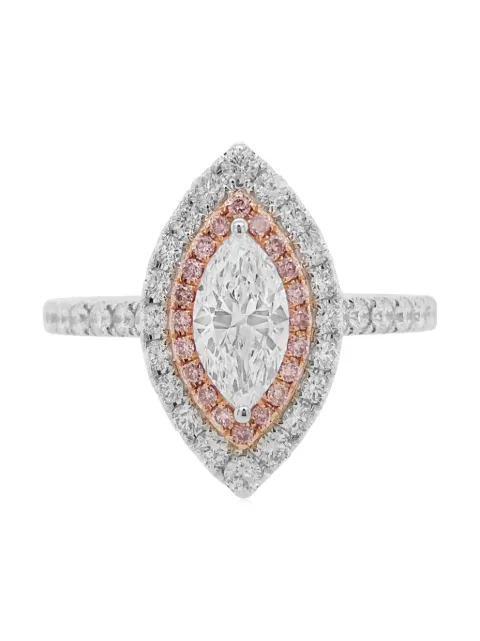 HYT Jewelry 18kt white gold diamond cocktail ring Silver R448HR1