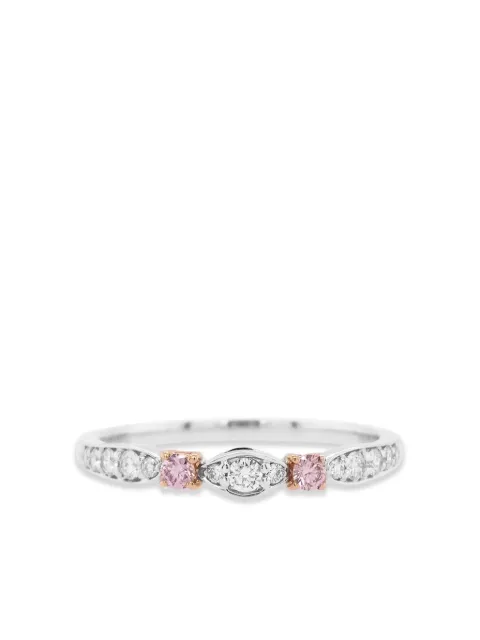 HYT Jewelry 18K white gold diamond band ring Silver R741HR