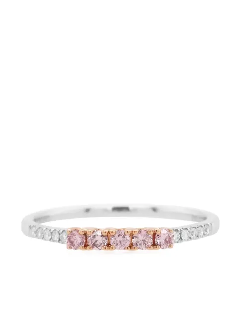HYT Jewelry 18K white gold diamond band ring Silver R756HR