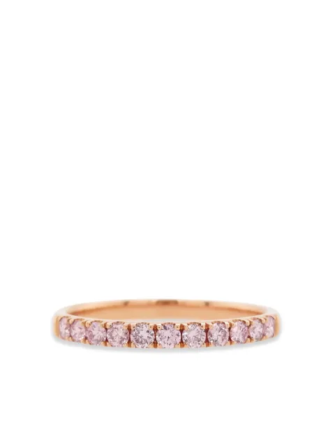 HYT Jewelry 18K rose gold diamond band ring Gold R761HR