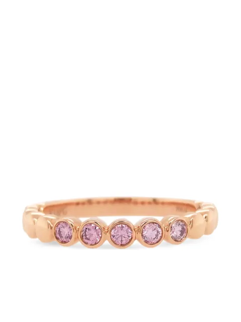 HYT Jewelry 18K rose gold diamond band ring Gold R775HR