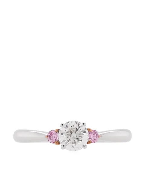 HYT Jewelry 18K white gold diamond engagement ring Silver R766HR