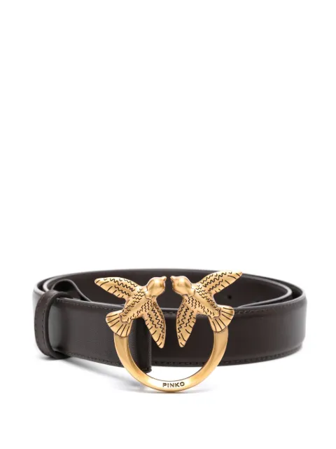 PINKO Love Birds leather belt Brown 100125A0F1