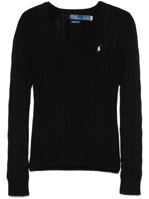 Polo Ralph Lauren cable-knit cotton sweater Black 211891641017