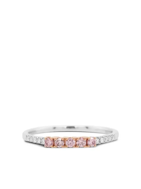 HYT Jewelry 18K white gold diamond ring Pink R781HR