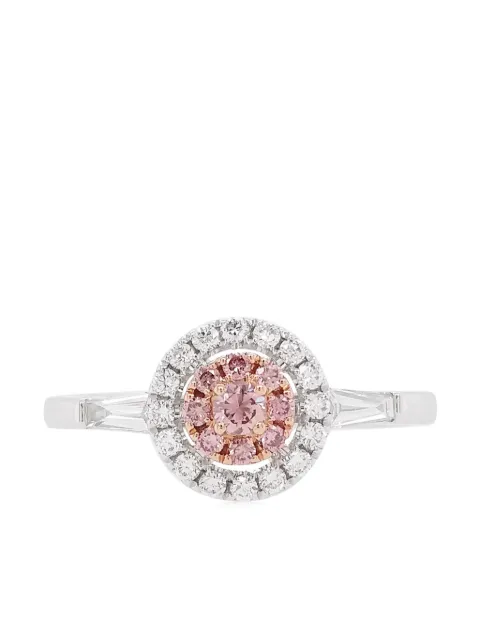 HYT Jewelry 18K white gold diamond engagement ring Silver R758HR