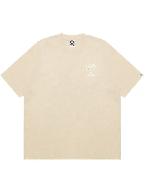 AAPE BY *A BATHING APE® logo-embroidered T-shirt Neutrals ATE1600XAO