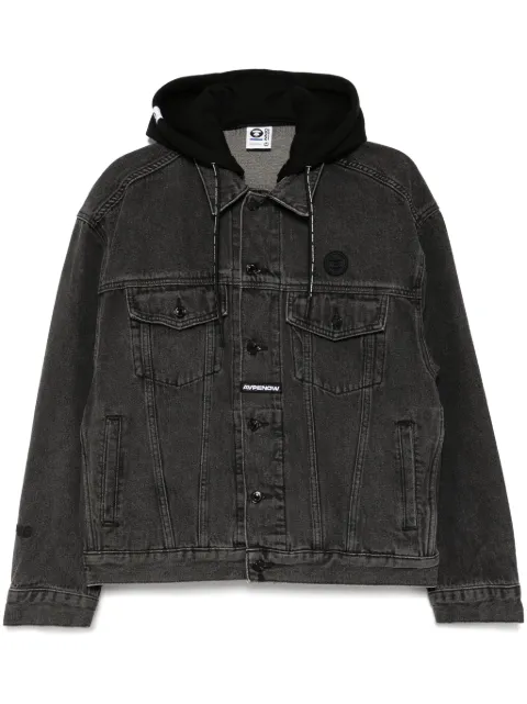 AAPE BY *A BATHING APE® AAPENOW denim jacket Black ALJ7700XXN