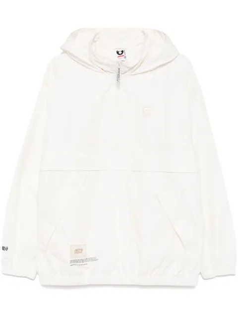 AAPE BY *A BATHING APE® AAPENOW moonface-logo half-zip jacket White ALJ7705XXO