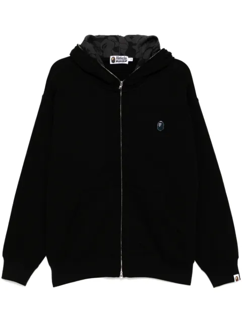 A BATHING APE® logo-plaque hoodie Black 001ZPL301301M