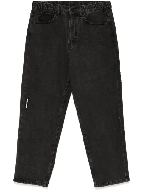 AAPE BY *A BATHING APE® AAPENOW moonface-logo jeans Black APTB662XXO