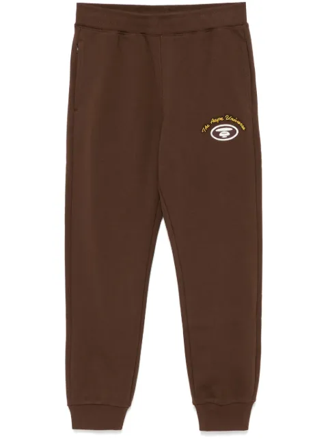 AAPE BY *A BATHING APE® logo-patch track pants Brown APTB698XXO