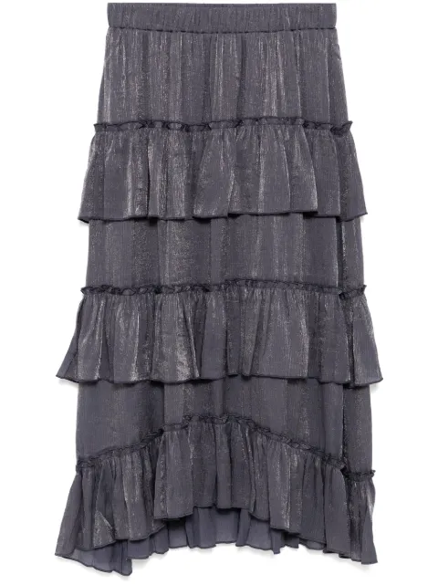 b+ab Tiered ruffle midi skirt Grey 5S114AI