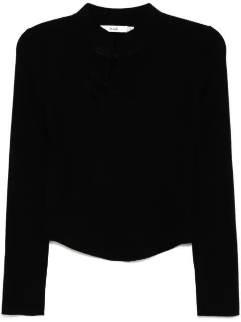 b+ab ribbed pankou top Black 5S300AI