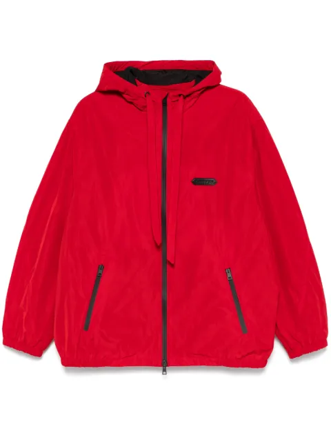 Lanvin logo-patch windbreaker Red RMOU00176032P25
