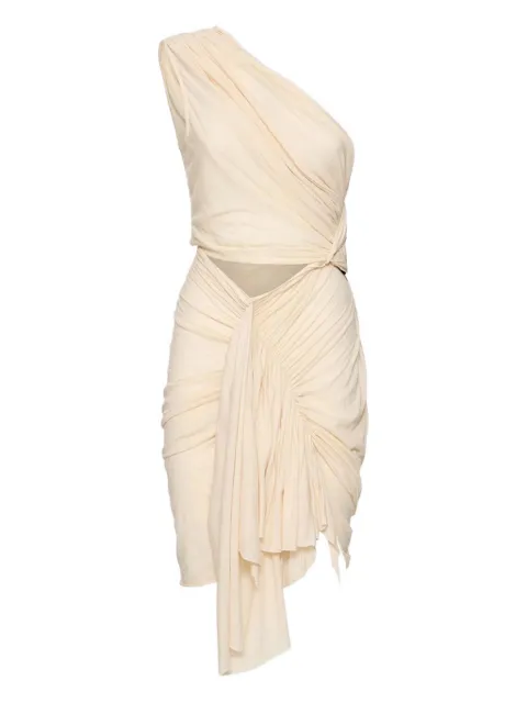 Rick Owens DRKSHDW Fog asymmetric draped dress Neutrals DS01E3500BHN