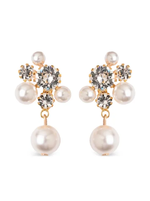 Jennifer Behr Bristol earrings White 76RB102CRYSTALANTIQUEGOLD