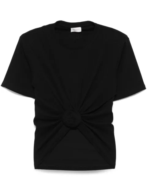 Magda Butrym knot-detail T-shirt Black 182425