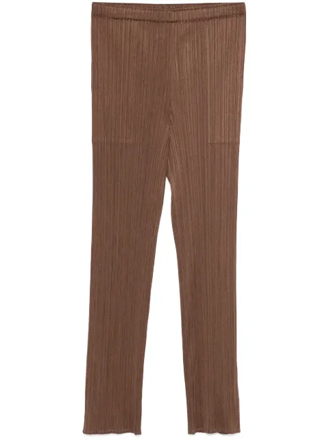 Pleats Please Issey Miyake New Colorful Basics 4 trousers Brown PP48JF407