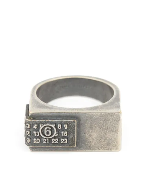 MM6 Maison Margiela numbers-motif ring Silver SM7UQ0084P7356