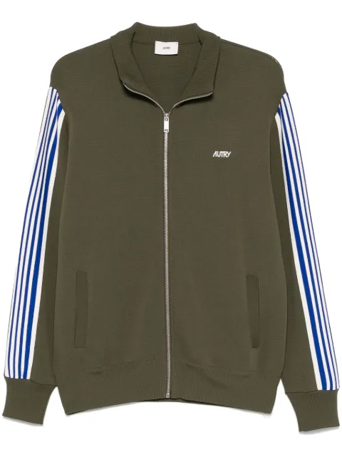 Autry stripe-detail cardigan Green JAPMB5KD