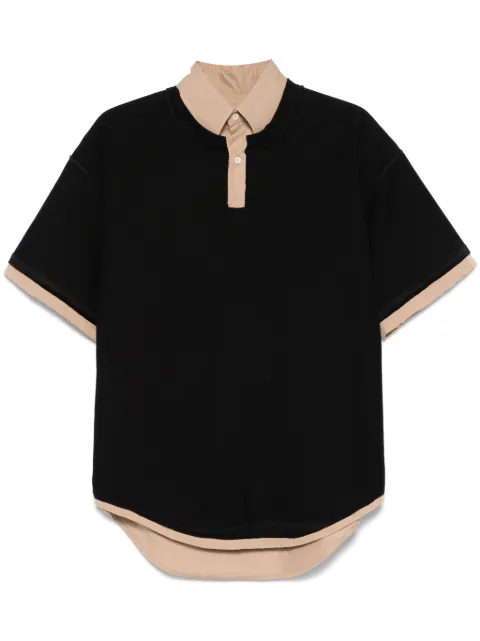 Maison Margiela layered-effect polo shirt Black S51GL0057MTJ028