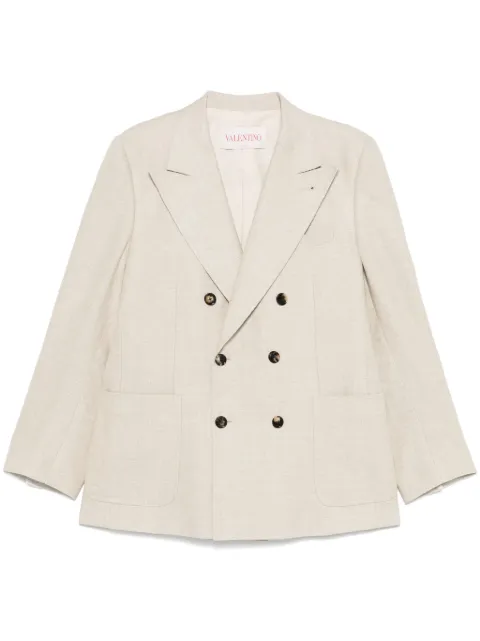 Valentino Garavani double-breasted blazer Neutrals VCEH00AKK