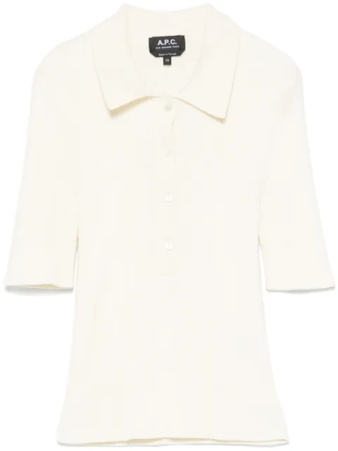A.P.C. Danae polo top White COGDKF23216