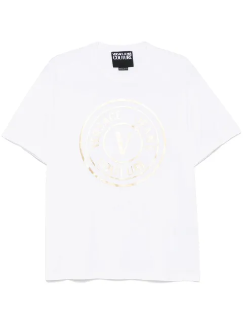 Versace Jeans Couture V-Emblem T-shirt White 78GAHT01CJ00T