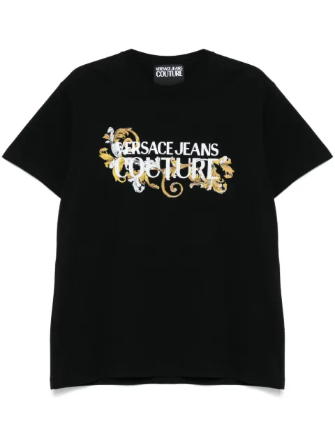 Versace Jeans Couture logo-print T-shirt Black 78GAHC05CJ01C