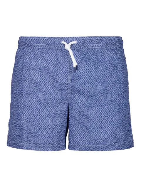 Fedeli diamond weave swim shorts Blue 8UE00318F23