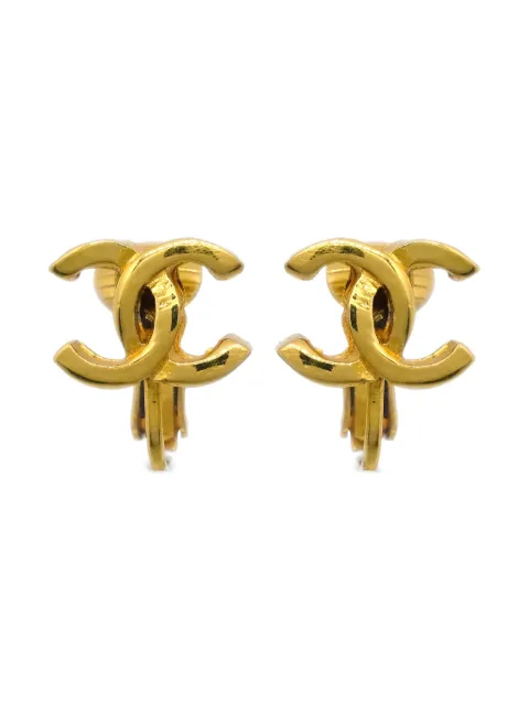 CHANEL Pre-Owned 1990-2000s CC earrings Gold ER233