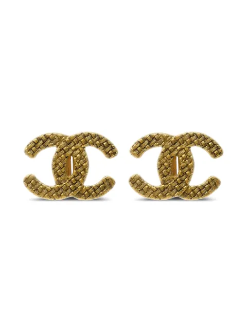 CHANEL Pre-Owned 1990-2000s CC earrings Gold ER287829