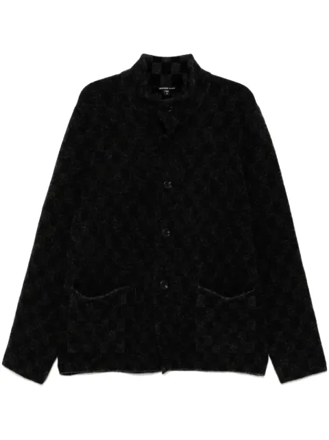 James Perse interior checkerboard cardigan Black MWAS2158