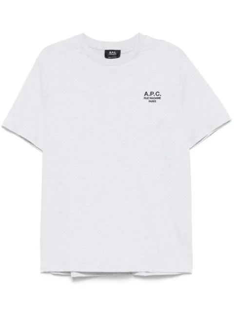 A.P.C. logo-print cotton T-shirt Grey COHBUM26388