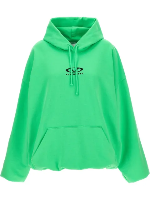 VETEMENTS logo-print hoodie Green UA66HD600E
