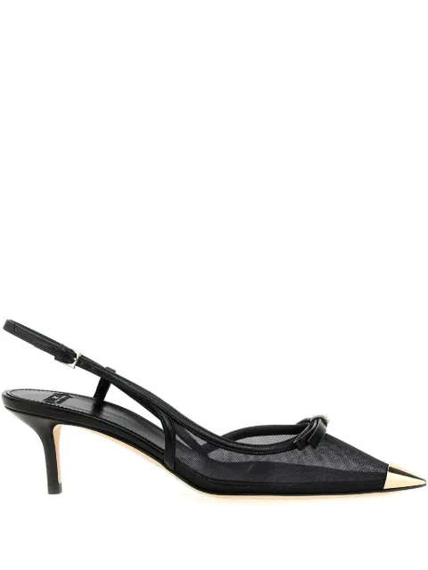 Elisabetta Franchi mesh slingback pumps Black SA71L51E2
