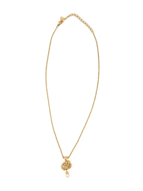 Christian Dior Pre-Owned 1990s CD knot-pendant necklace Gold 15015819