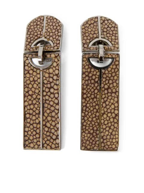 Christian Dior Pre-Owned 1990s drop clip-on earrings Brown 15015818