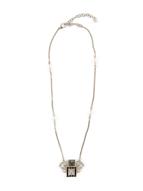 CHANEL Pre-Owned 2000s crystal-embellished necklace Silver 15015814