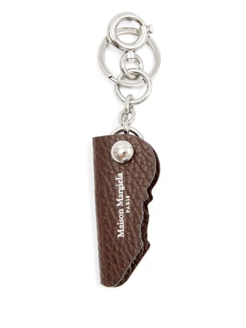 Maison Margiela logo-print leather key holder Brown SA2UA0008P4455
