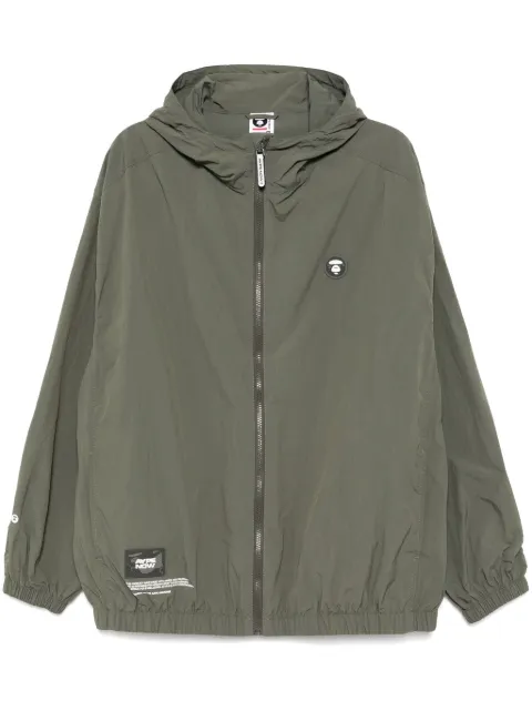 AAPE BY *A BATHING APE® logo hooded jacket Green ALJ7715XXO