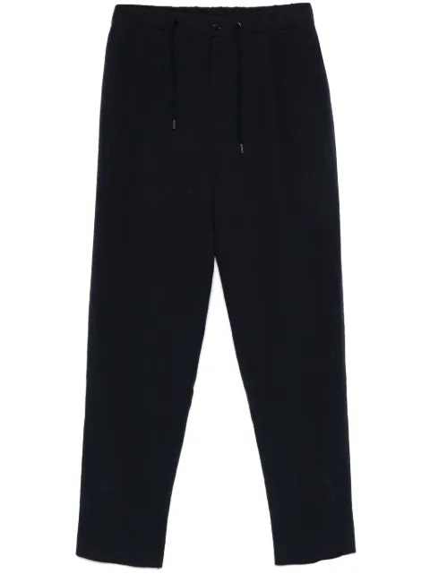Giorgio Armani pleat-detailing linen trousers Blue GM001625TE10954