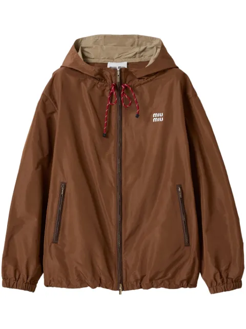 Miu Miu hooded jacket Brown ML1055SBA113MF