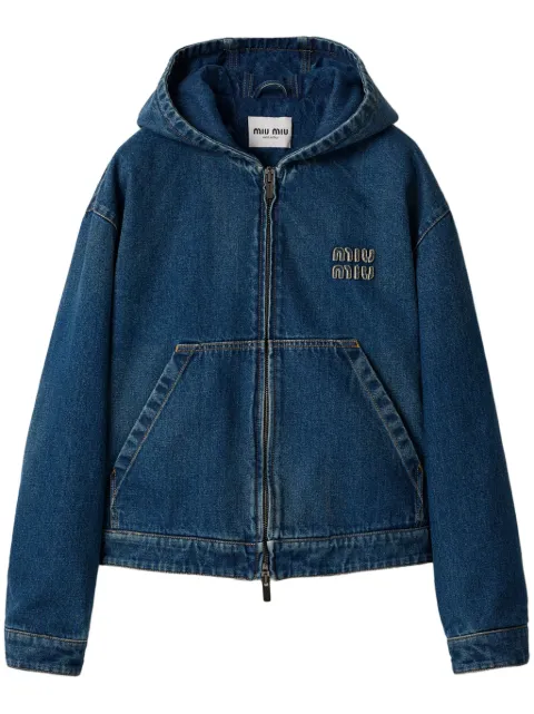 Miu Miu denim hooded jacket Blue GWB251SOOO16E5