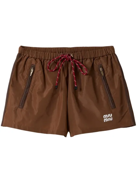 Miu Miu technical-fabric shorts Brown MP1809SOOO121I