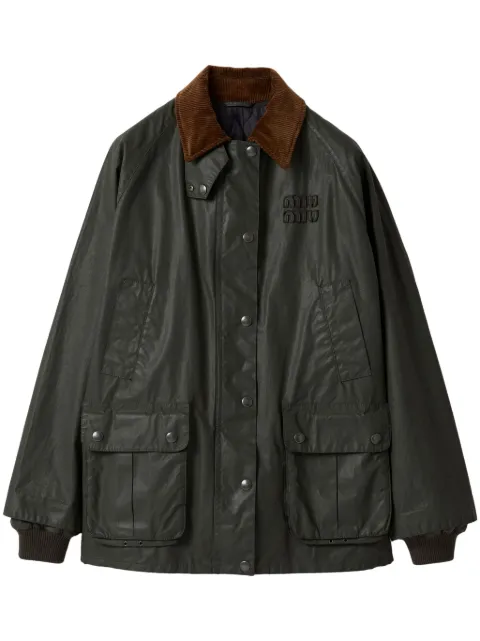 Miu Miu poplin jacket Green ML1174SOOO15WS