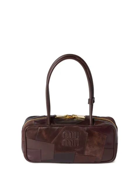 Miu Miu Beau patchwork tote bag Brown 5BB173VOWO2CRI
